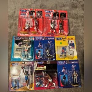 Starting Lineup Lot Of 15 NBA, MLB, NHL, NFL, Boxing, Track & Field Figures